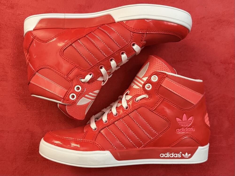 Adidas Women’s Hard Court Hi Vivid Red White Sneakers Size 6